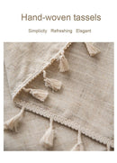 Toalha de mesa retangular de algodão e linho. - My Store