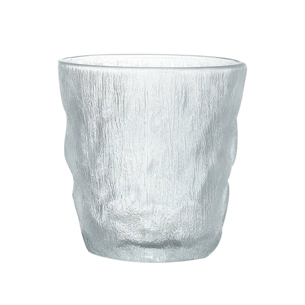 Caneca de Vidro com Padrão Glacial