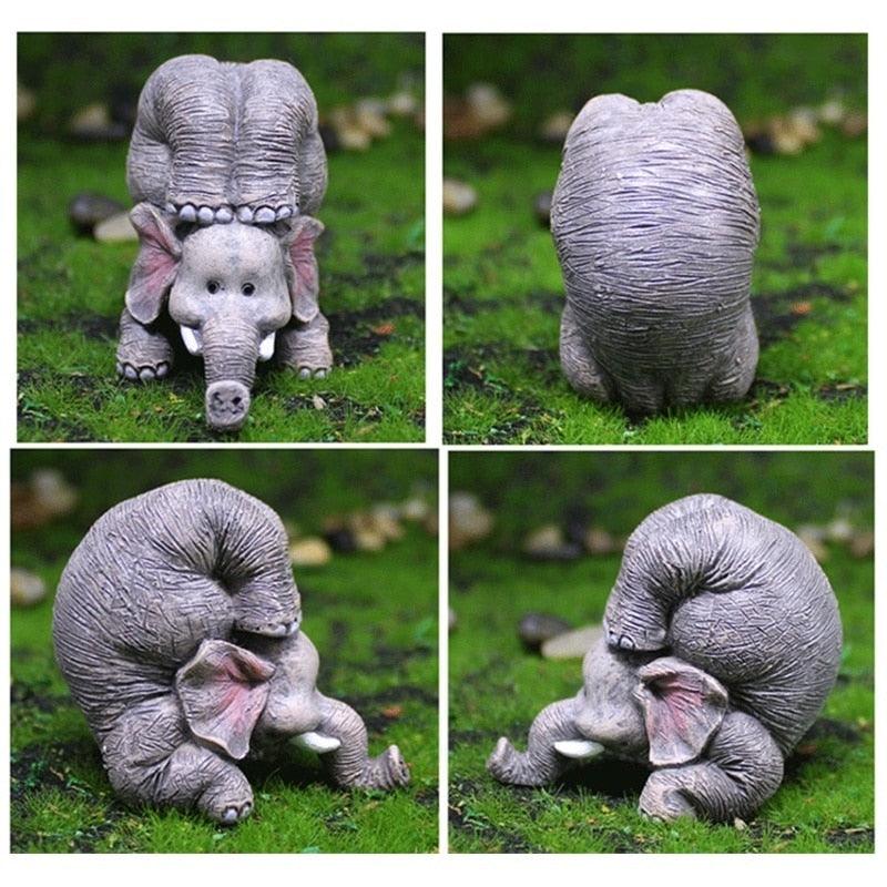 Estatuetas Família Elefante Yoga 3 peças - My Store