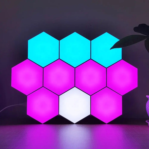 Luminária Hexagonal LED de Parede RGB